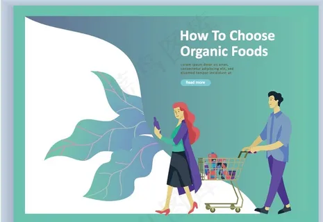 手绘购物插画图片