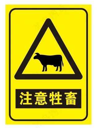 注意牲畜图片