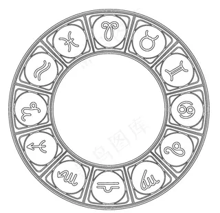 手绘十二星座图片