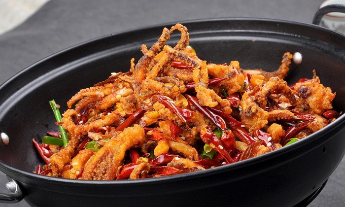 干锅鱿鱼须图片
