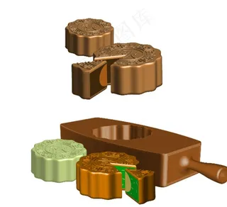 月饼模型 月饼素材图片