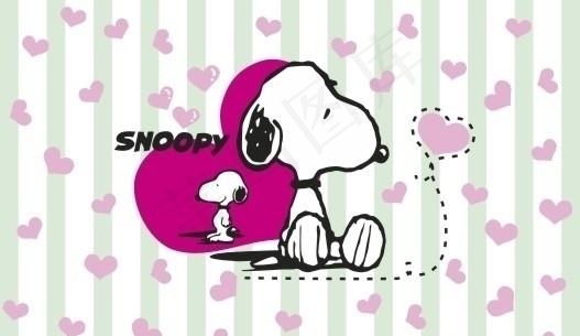 snoopy史路比爱心图片
