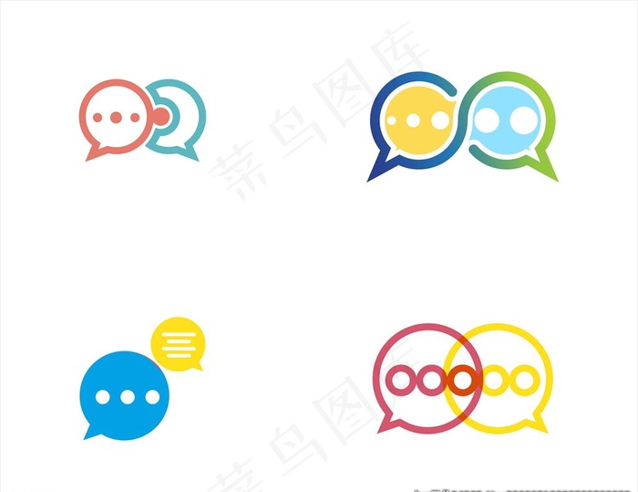 聊天对话图标图片eps,ai矢量模版下载