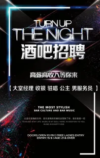 酒吧招聘图片