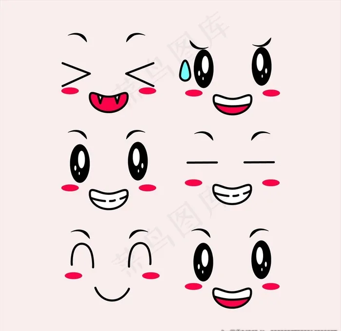卡通表情图片eps,ai矢量模版下载