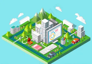 扁平化城市图片