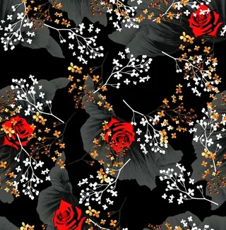 手绘花 玫瑰花 大牌花 乱花图片