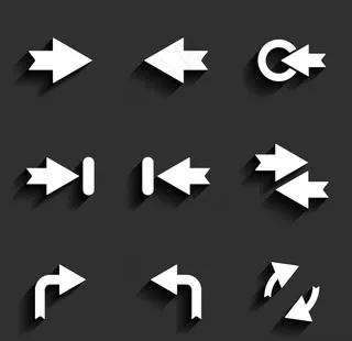 各种箭头  方向键  旋转键图片