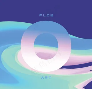 彩色渐变液体流动图片