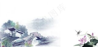 水墨村庄图片
