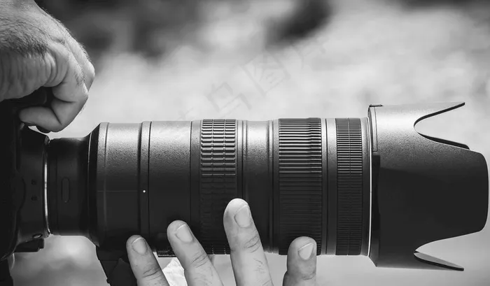 光圈黑白摄影图片