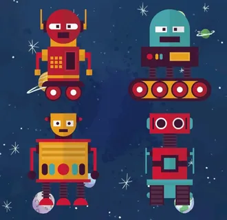 卡通太空机器人图片