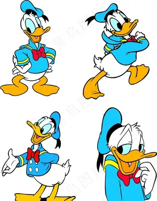 唐老鸭子矢量图图片