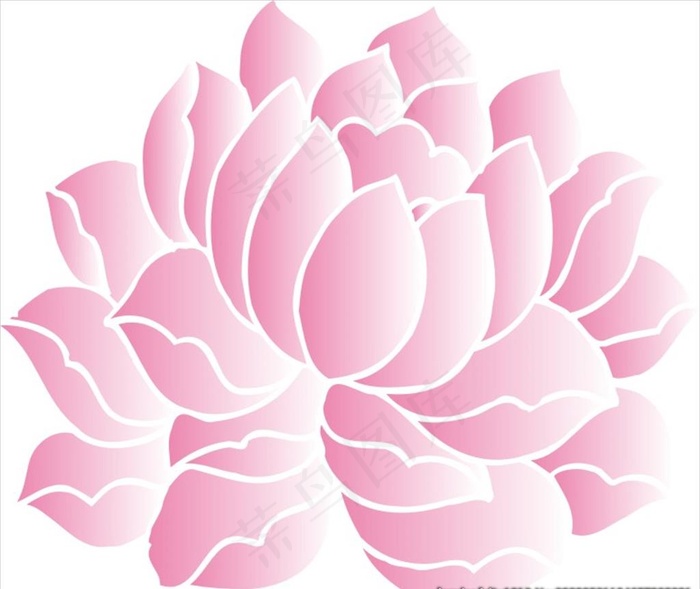 手绘莲花图片cdr矢量模版下载