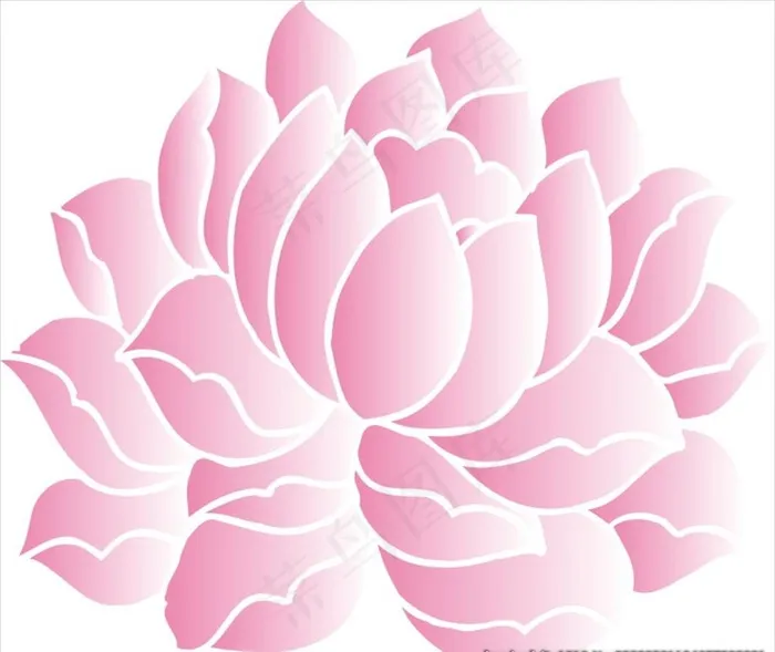 手绘莲花图片cdr矢量模版下载