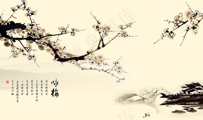 咏梅背景墙图片(9071X5669(DPI:72))psd模版下载