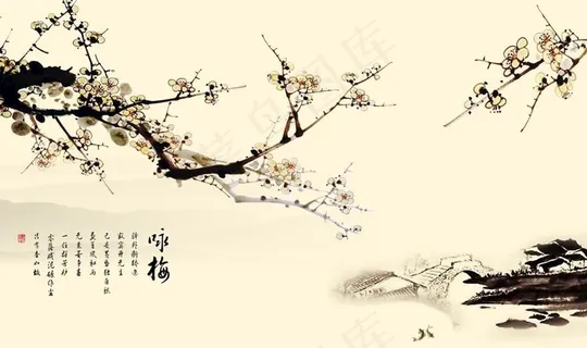 咏梅背景墙图片 咏梅背景墙图片
