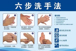 六步洗手法图片