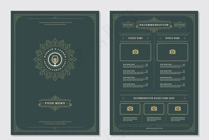 西餐菜单图片eps,ai矢量模版下载