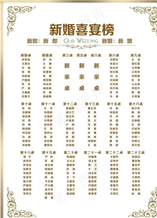 新婚喜宴榜图片