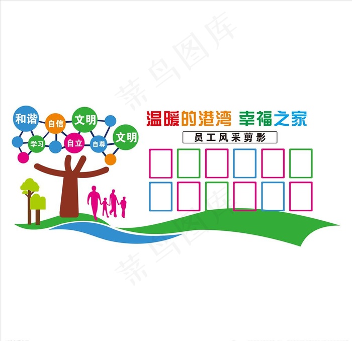员工风采 幸福之家照片墙图片