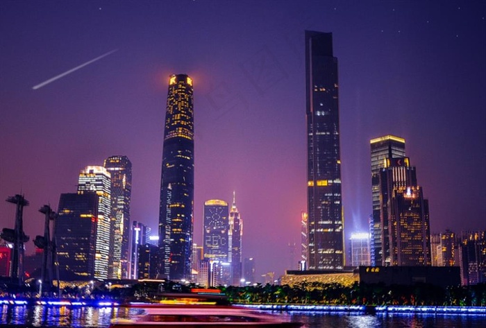 珠江新城夜景图片