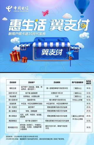 惠生活 翼支付图片