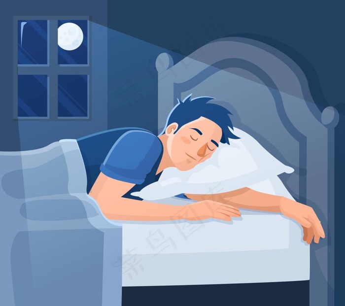 创意夜晚 睡眠男子图片