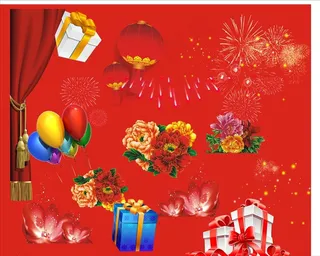 礼品 灯笼 牡丹 汽球图片