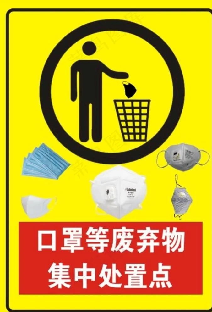 口罩请勿丢弃图片psd模版下载