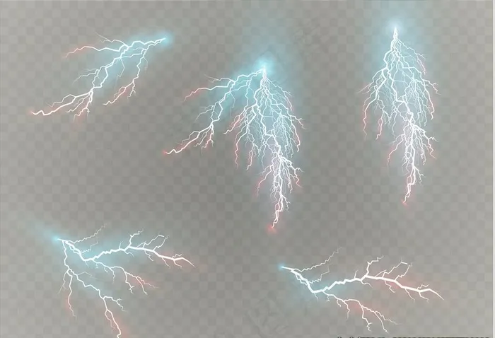 雷电素材图片ai矢量模版下载