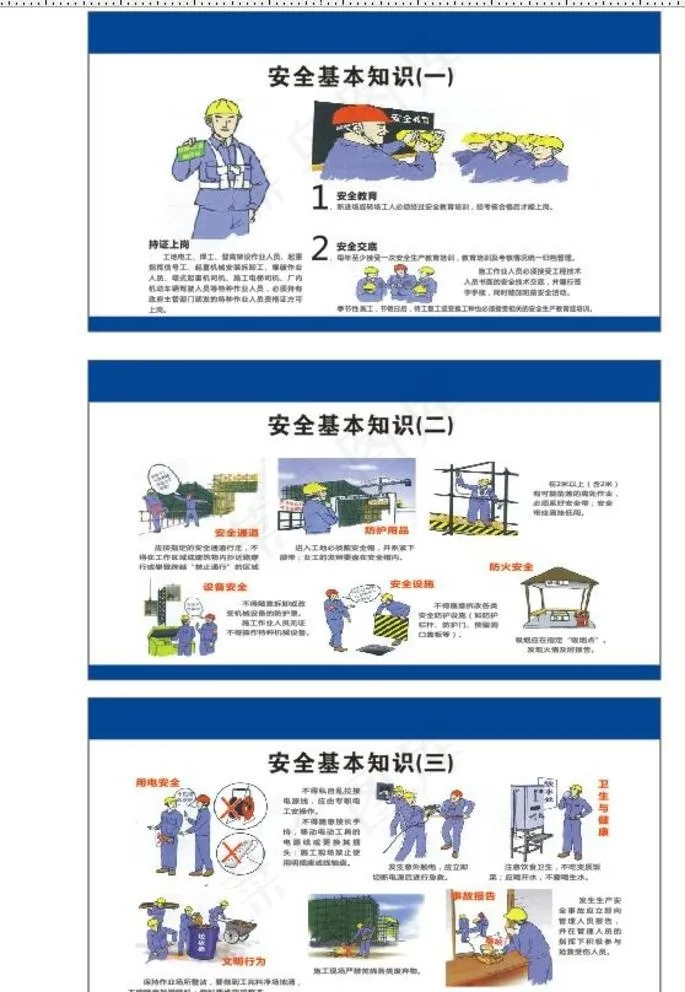 安全基本知识图片cdr矢量模版下载