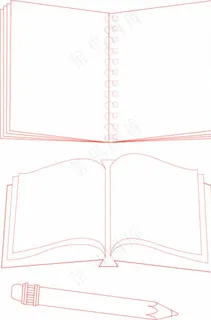 翻开的书图片