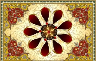 欧式花朵天顶壁画背景墙图片