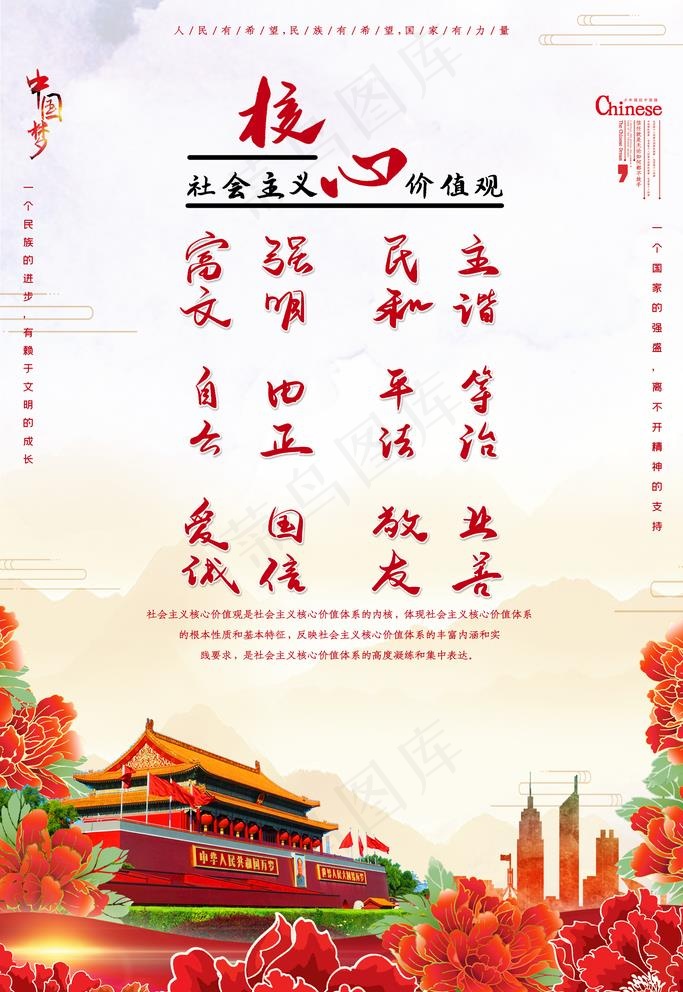 *核心价值观图片(3545X5315(DPI:254))psd模版下载