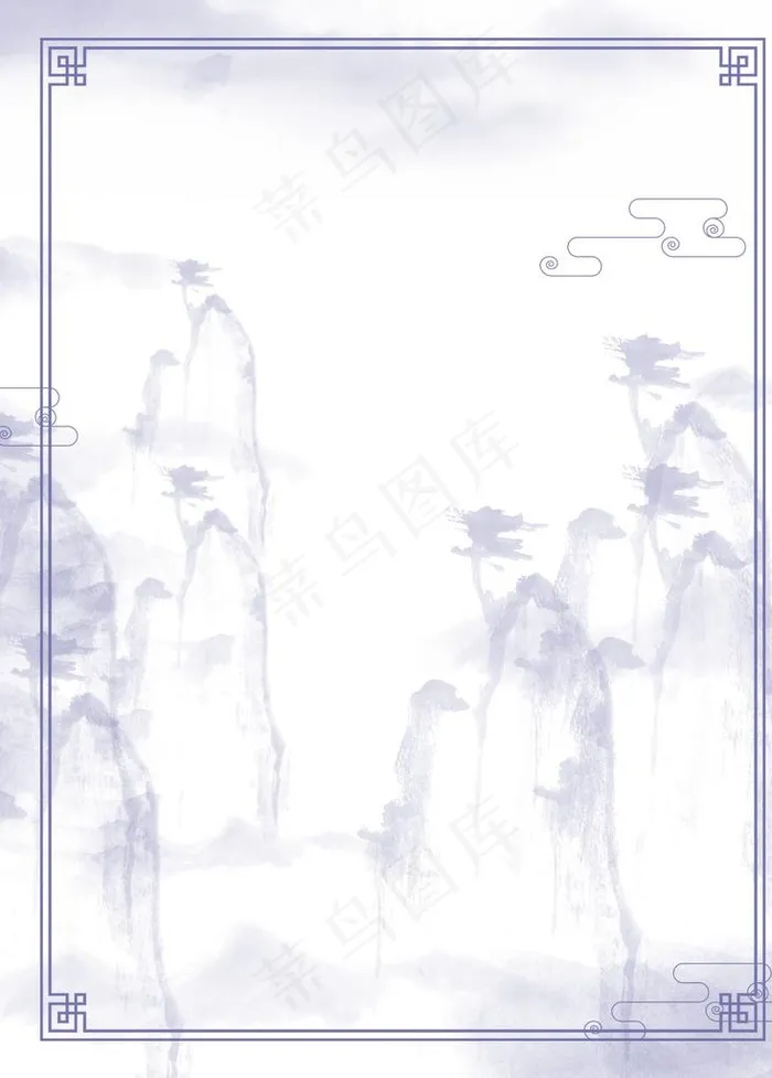 古风背景边框图片(1024X1369(DPI:150))psd模版下载