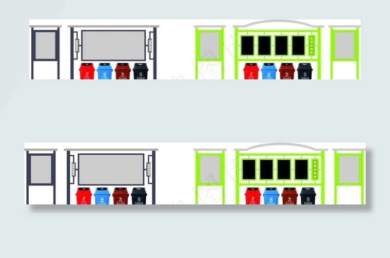 垃圾分类亭图片