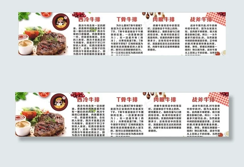 牛排简介图片(210X297)cdr矢量模版下载
