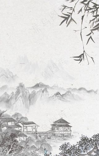 水墨素材 毛笔画素材 墨迹素材图片