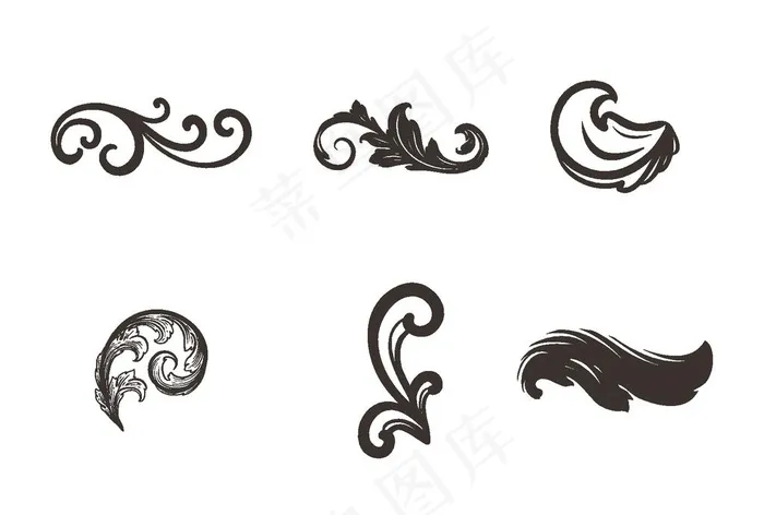 欧式花边线条装饰AI矢量元素图片ai矢量模版下载