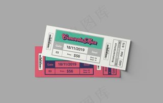 门票卡券样机图片