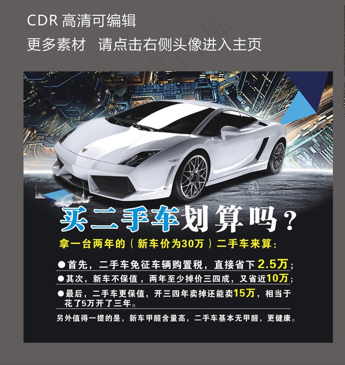 二手车海报图片