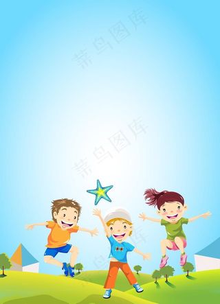 儿童卡通海报背景图片