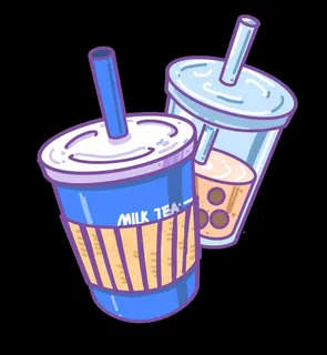 手绘奶茶插画图片