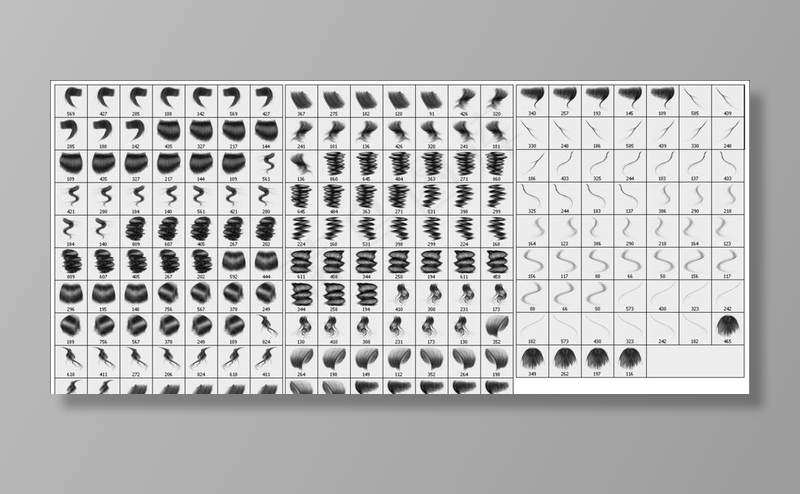 200款发型笔刷.abr图片