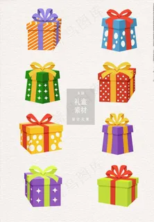 卡通礼物盒图片