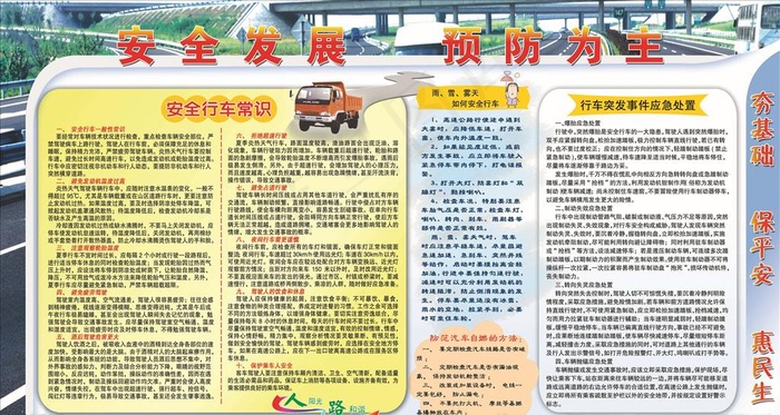 高速公路安全展板图片
