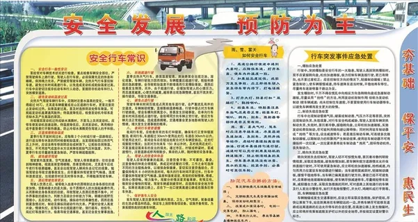 高速公路安全展板图片