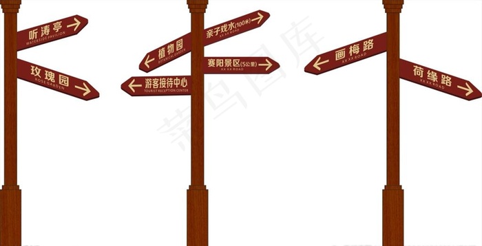 景区方向提示牌图片