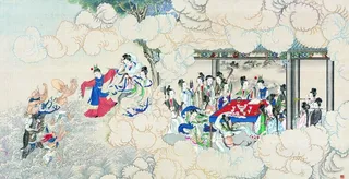 古代市井工笔画图片